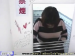 A Japanese girl is seen from the front and behind while pooping. About 3 minutes.
